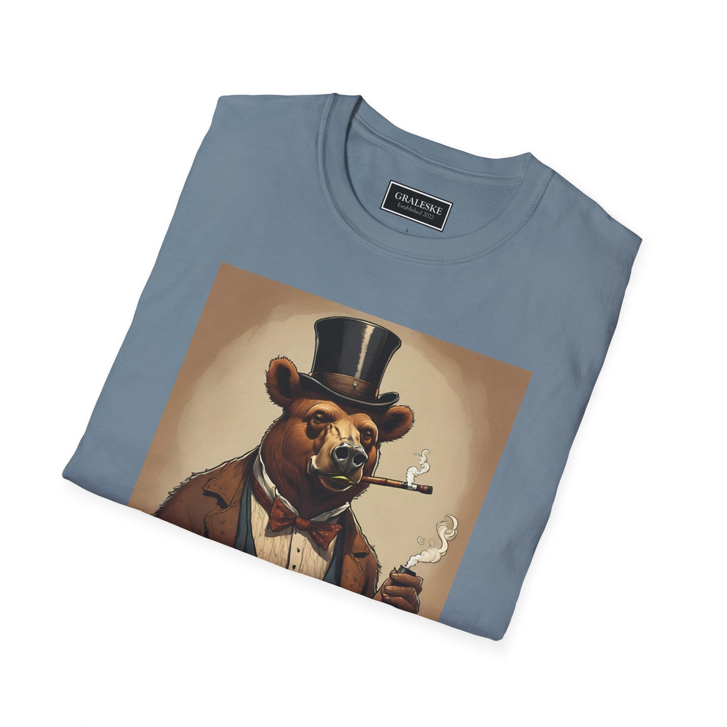 Bear Softstyle T-Shirt - Vintage Old Timey Design - Graleske