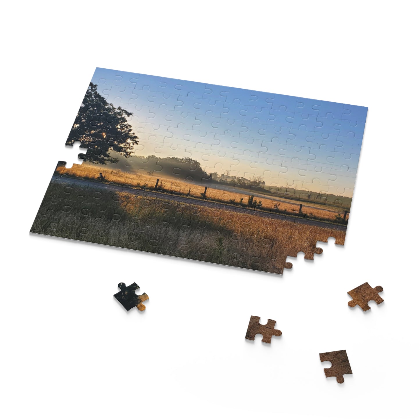 Fall sunrise over lowlands 2022 - Puzzle (120, 252, 500-Piece) - Graleske