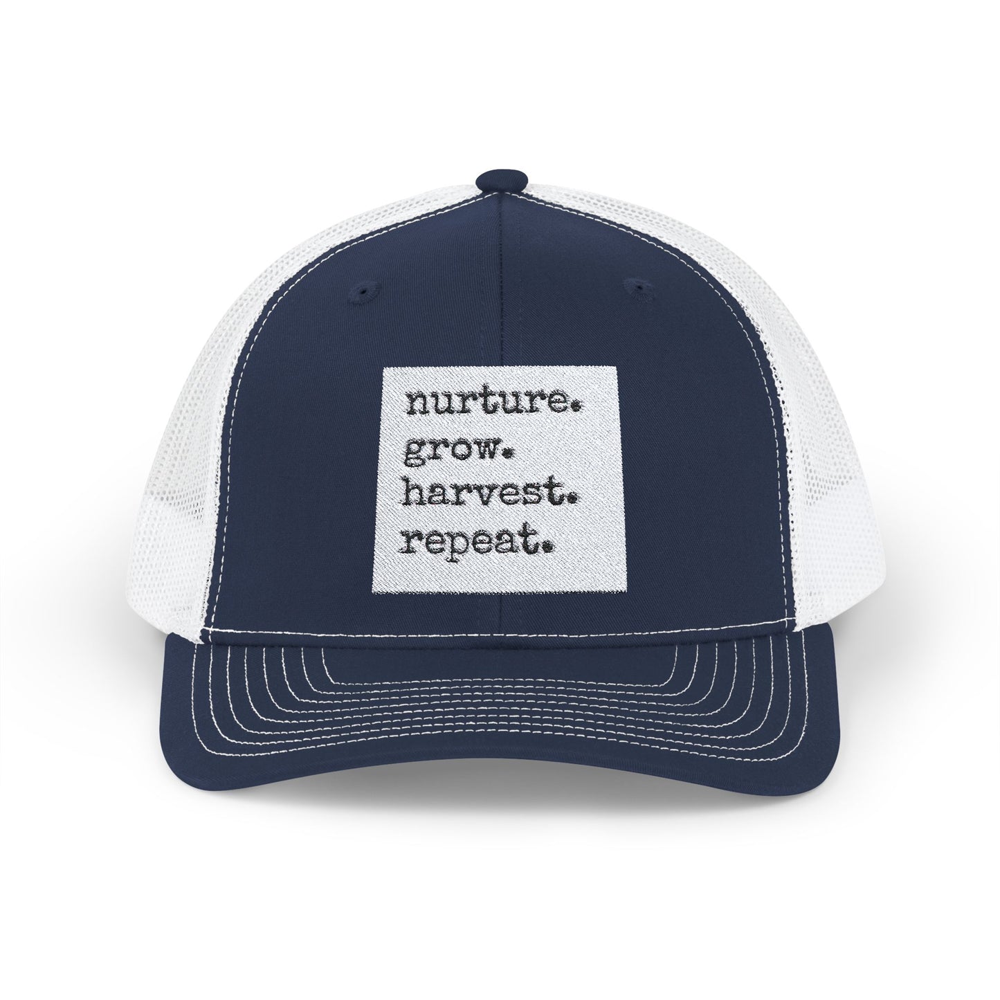 nurture. grow. harvest. repeat. - Snapback Trucker Cap - Graleske