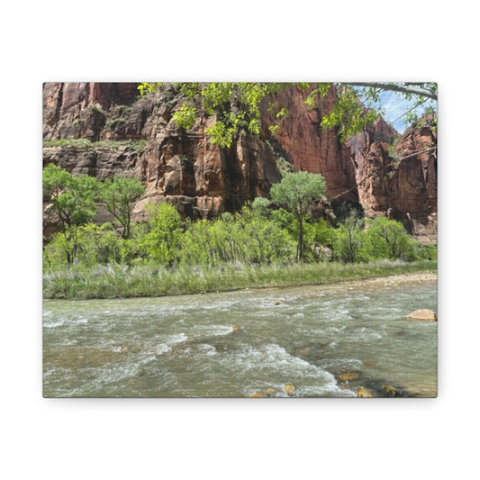 Canvas Prints - Beautiful River and Mountains of Zion - Graleske