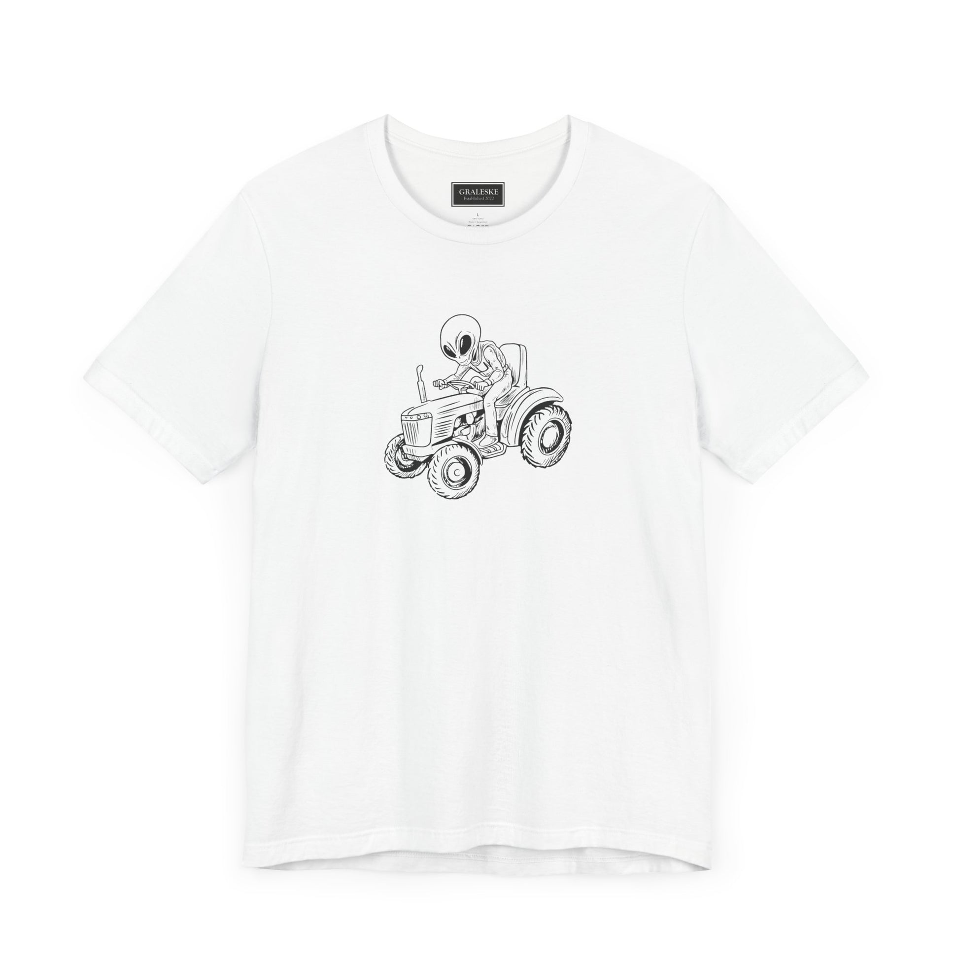 Alien Riding Tractor Tee Shirt - Graleske