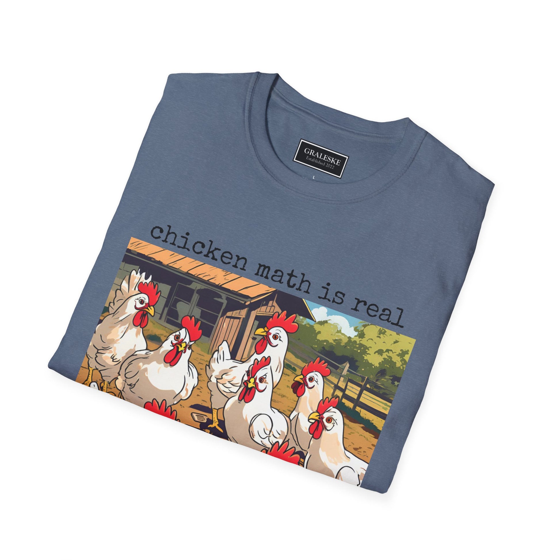 Chicken Math Unisex T-Shirt - Funny Chicken Lover Graphic Tee - Graleske