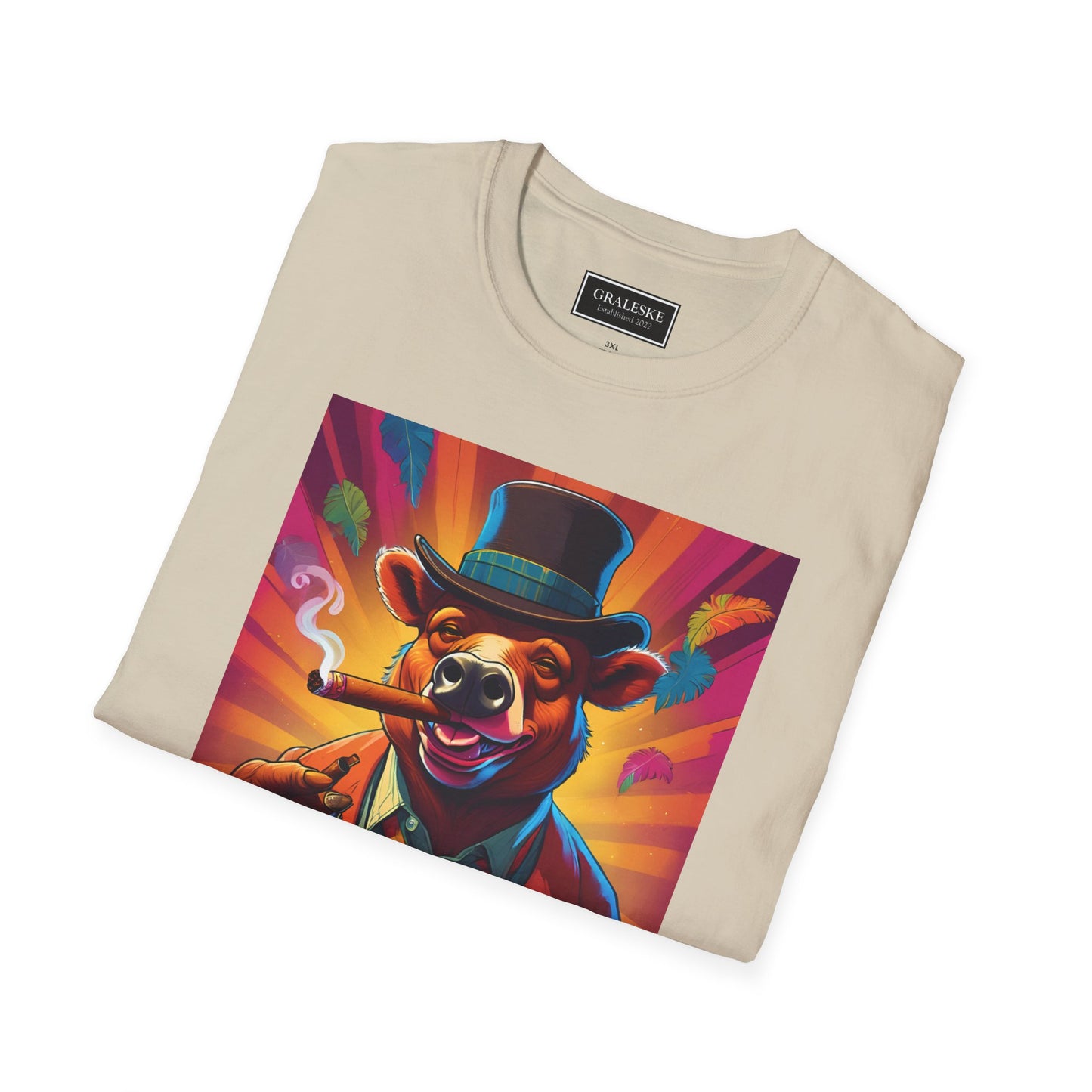 Bear Softstyle T-Shirt - Vintage Psychedelic Design - Graleske