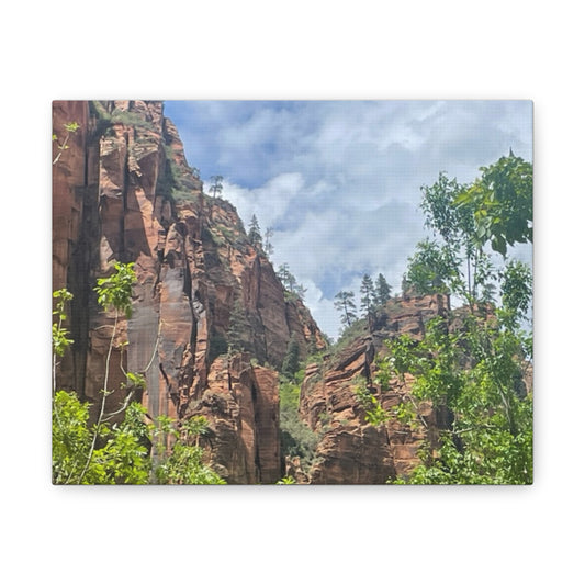 Canvas Gallery Wraps - Zion Trees and Mountains Wall Art - Graleske