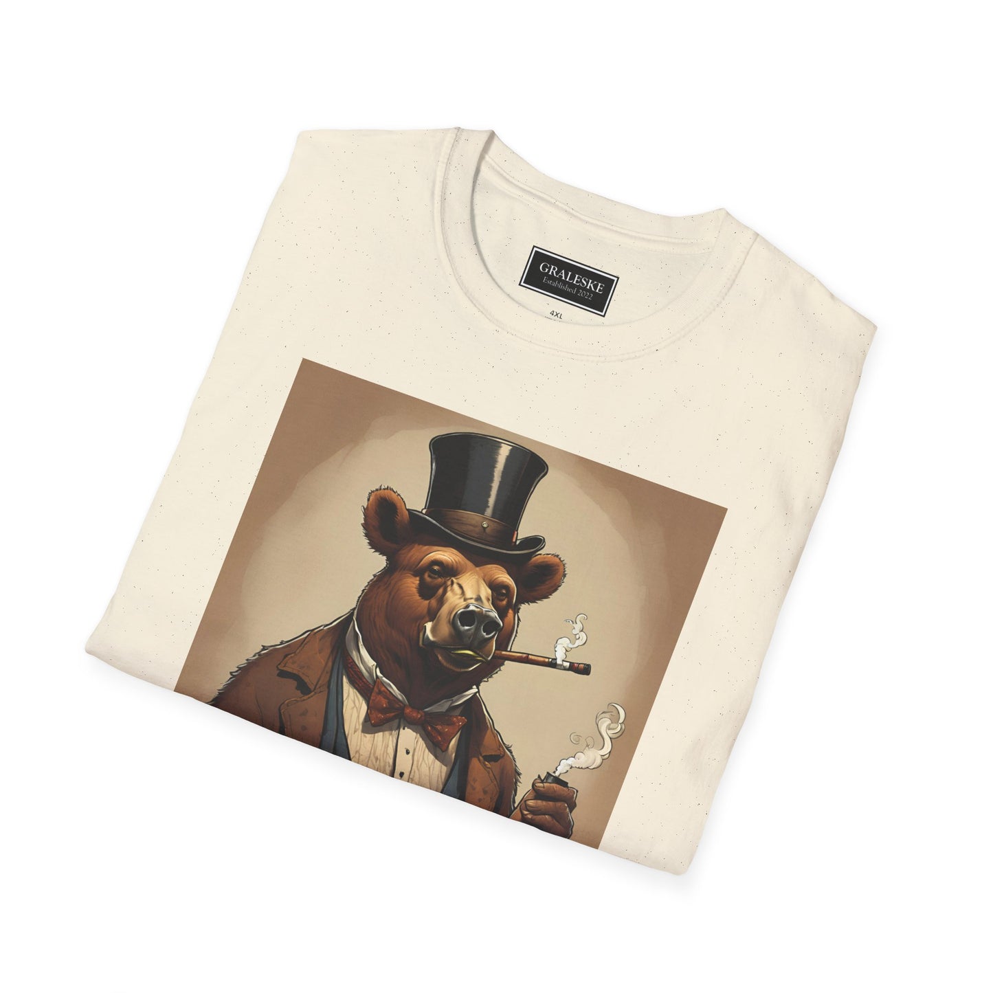 Bear Softstyle T-Shirt - Vintage Old Timey Design - Graleske