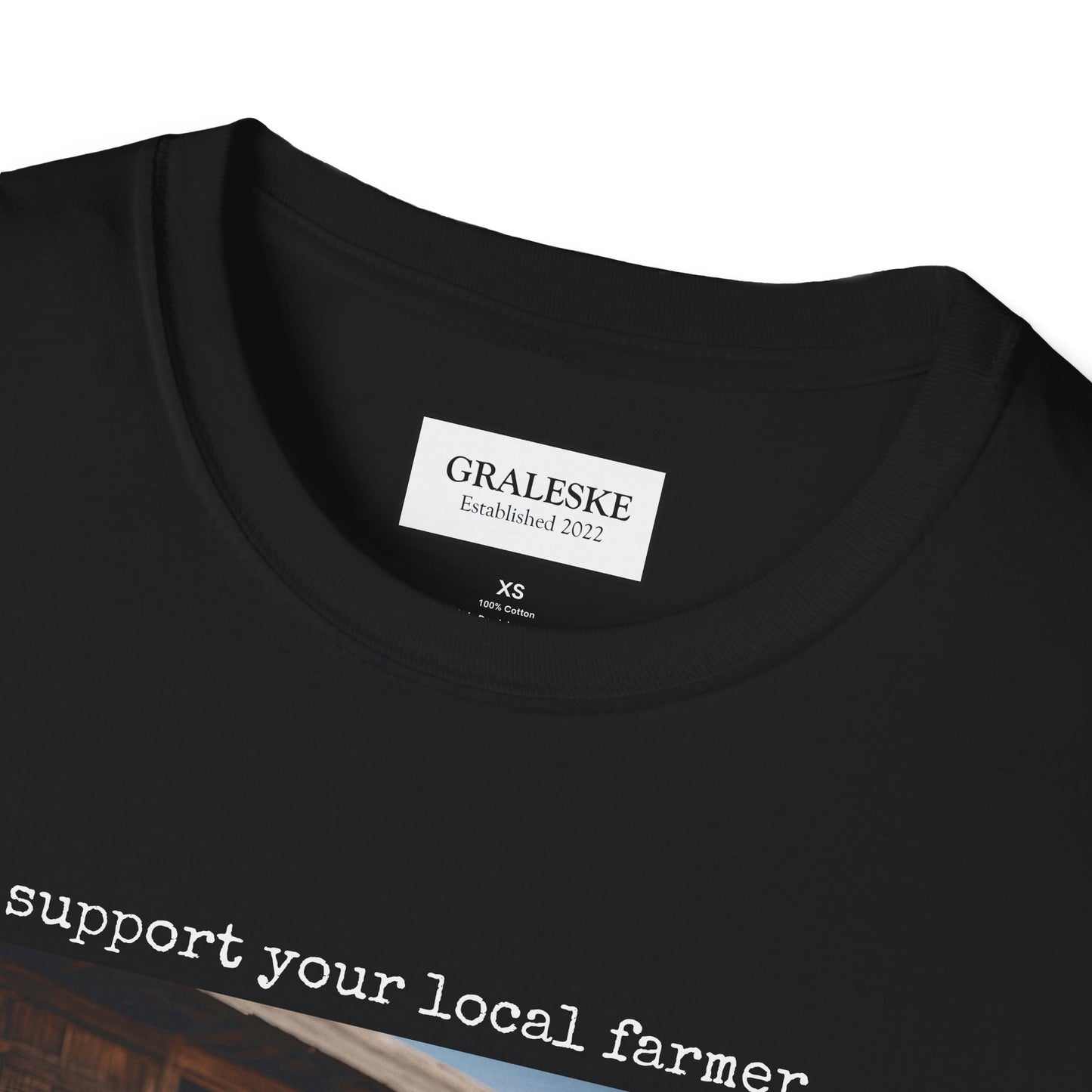 support your local farmer Farmer rooster - T-Shirt - Graleske