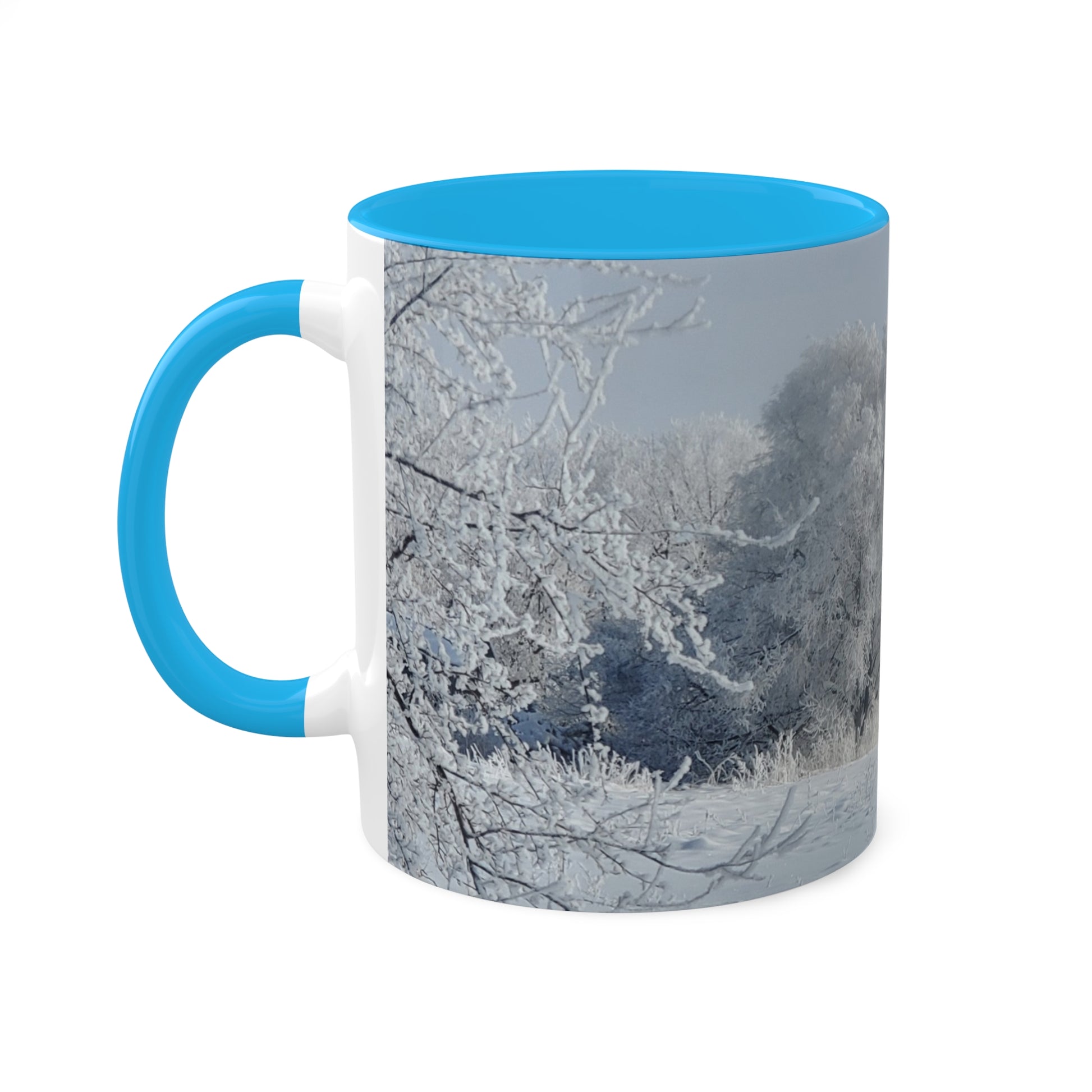 Frosted tree - 2024 - Colorful Mugs, 11oz - Graleske