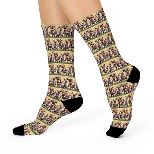 Crew Socks - Happy Cows Design - Graleske