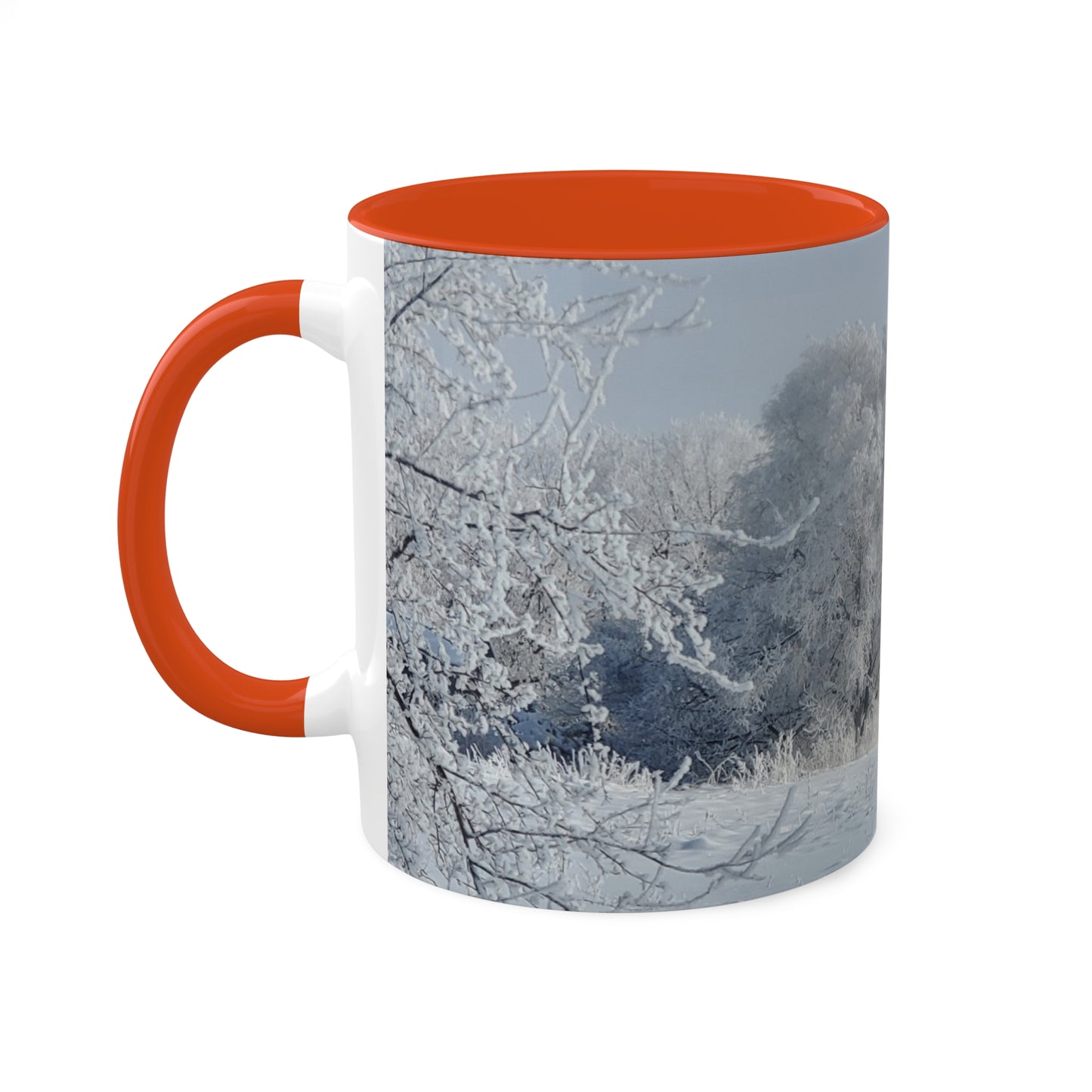 Frosted tree - 2024 - Colorful Mugs, 11oz - Graleske