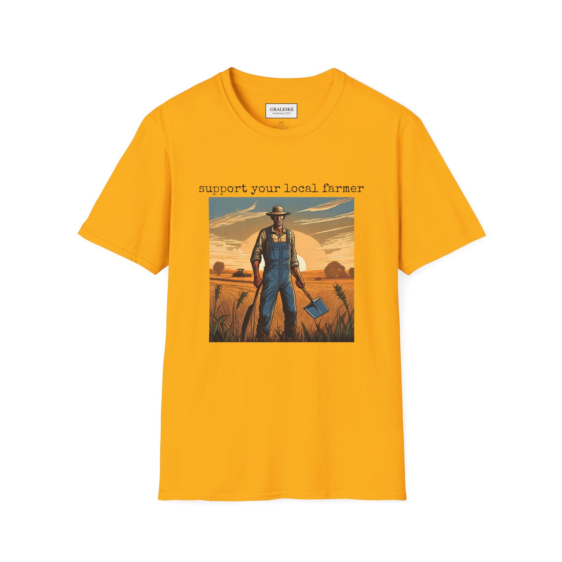 Farmer Support Unisex T-Shirt - Farmer Facing Off - Graleske