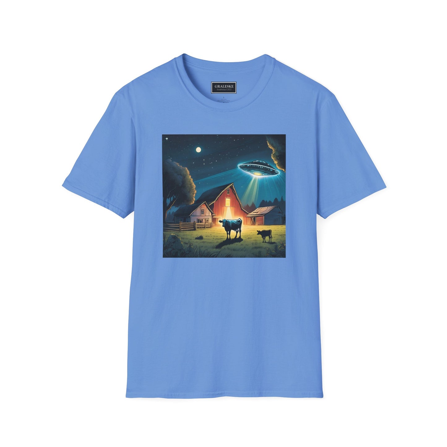 spaceship over farm - 2024 - Unisex T-Shirt - Graleske