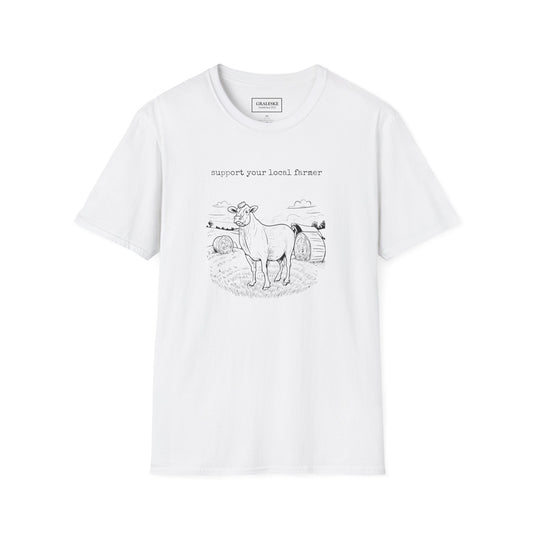 Farmer Support Unisex T-Shirt - Beautiful Cow - Graleske