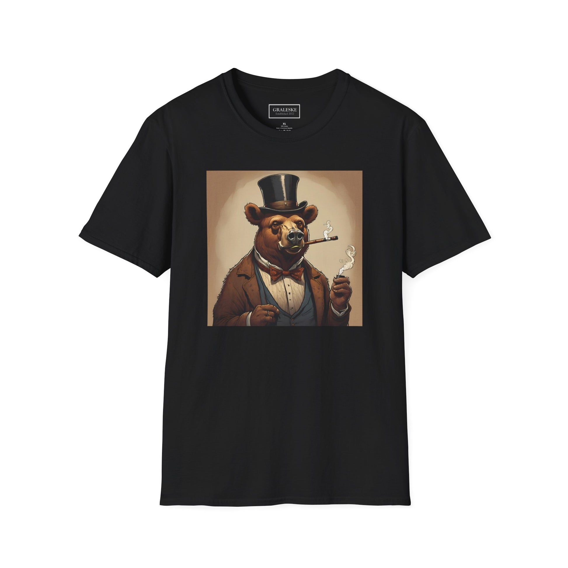 Bear Softstyle T-Shirt - Vintage Old Timey Design - Graleske