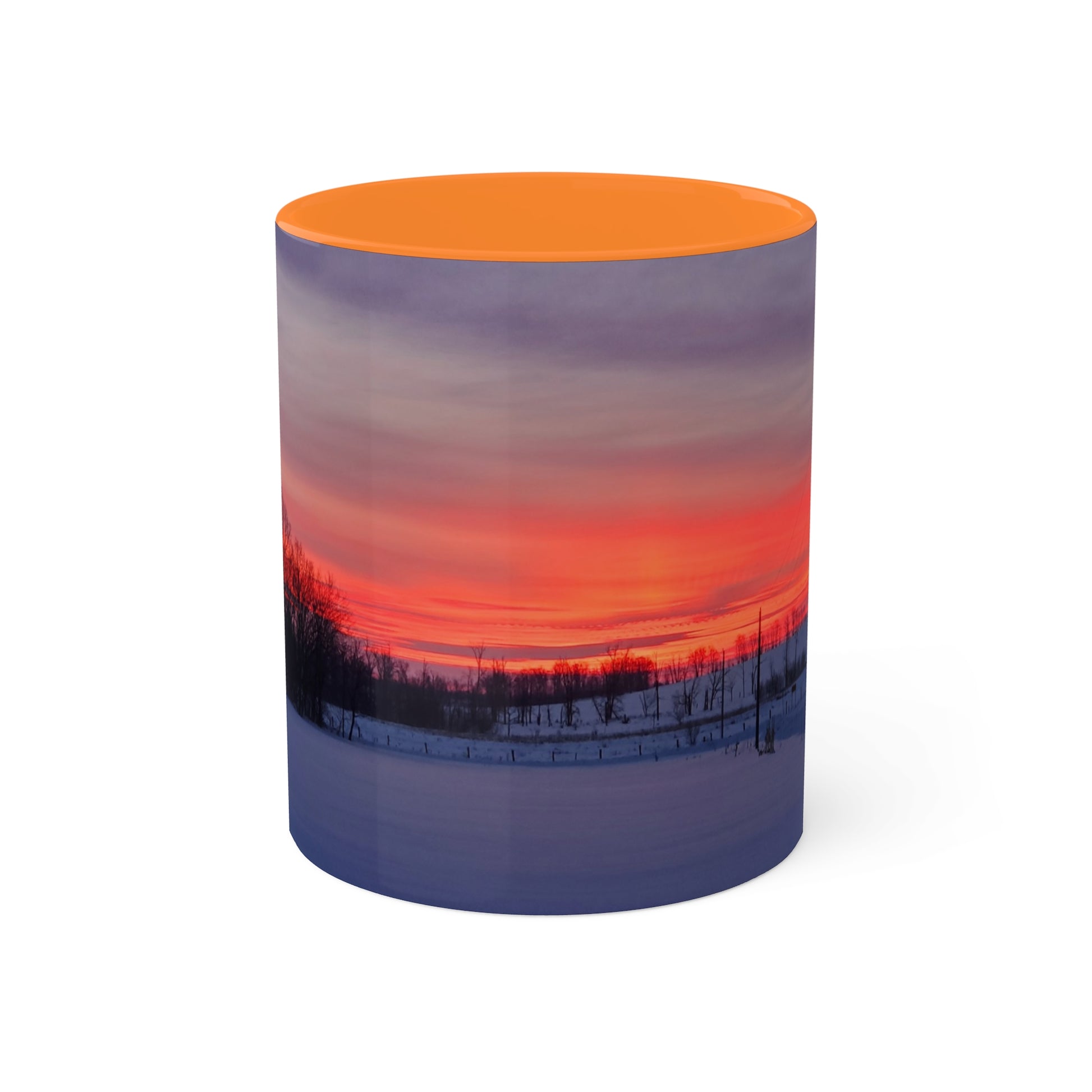 Red sky sunrise - 2024 - Colorful Mugs, 11oz - Graleske