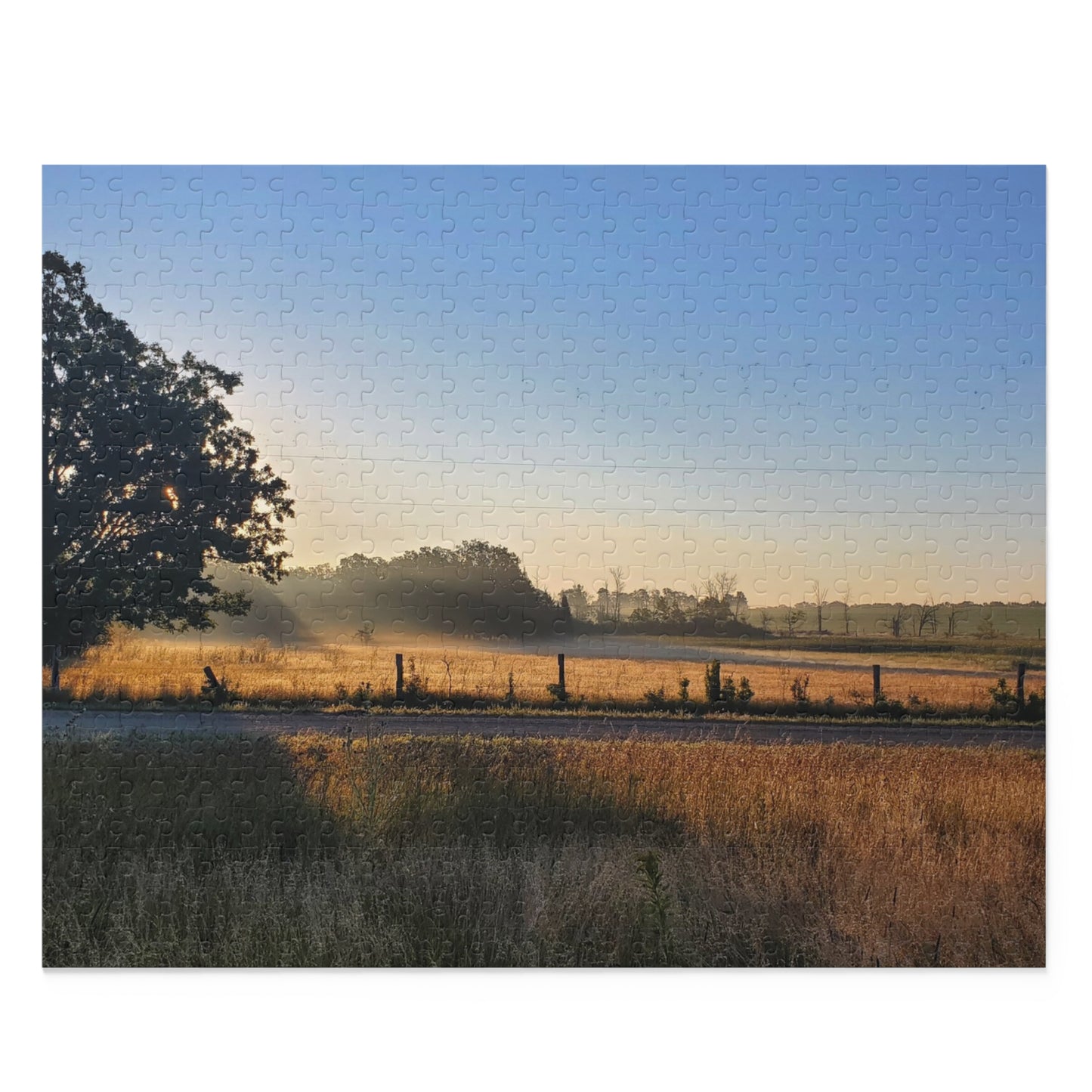 Fall sunrise over lowlands 2022 - Puzzle (120, 252, 500-Piece) - Graleske