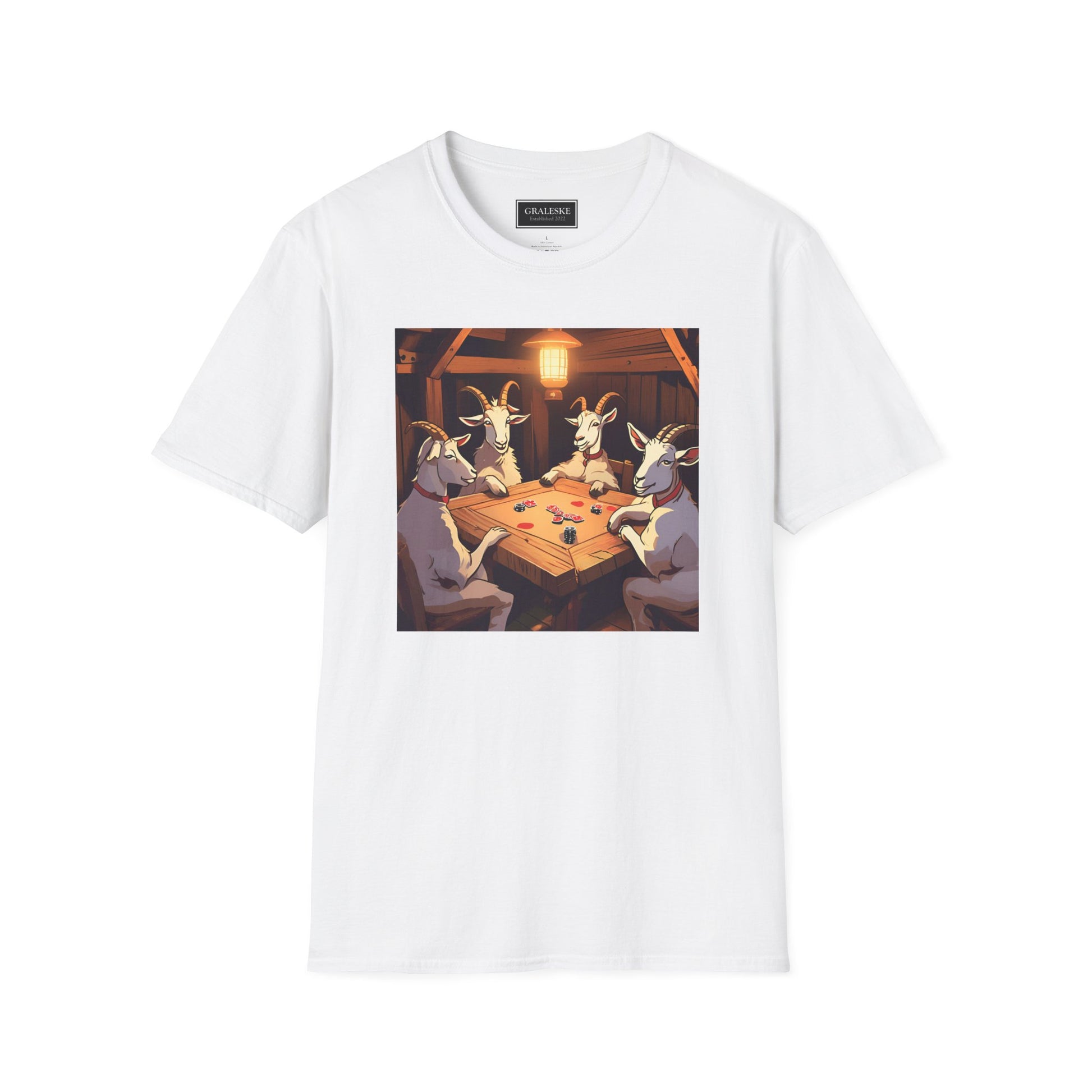 Goats playing poker - Unisex T-Shirt - Graleske