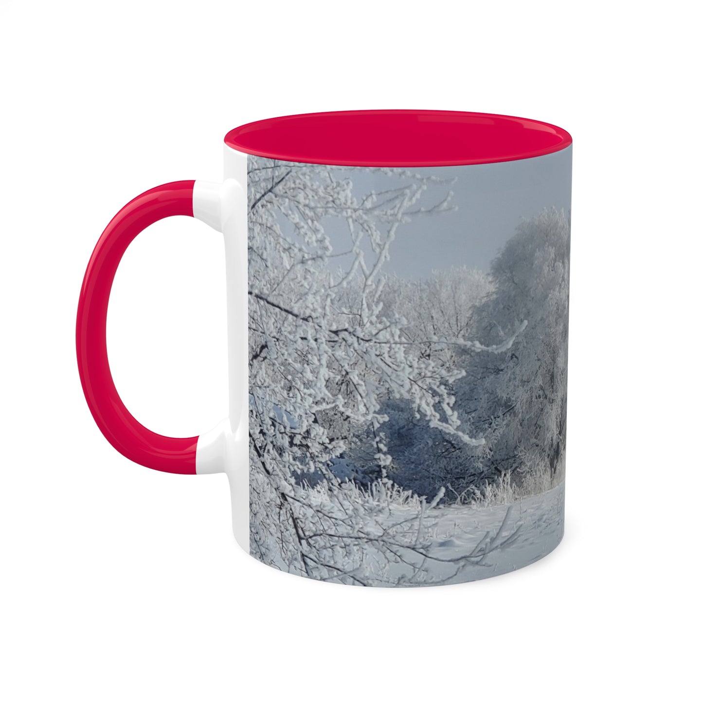 Frosted tree - 2024 - Colorful Mugs, 11oz - Graleske