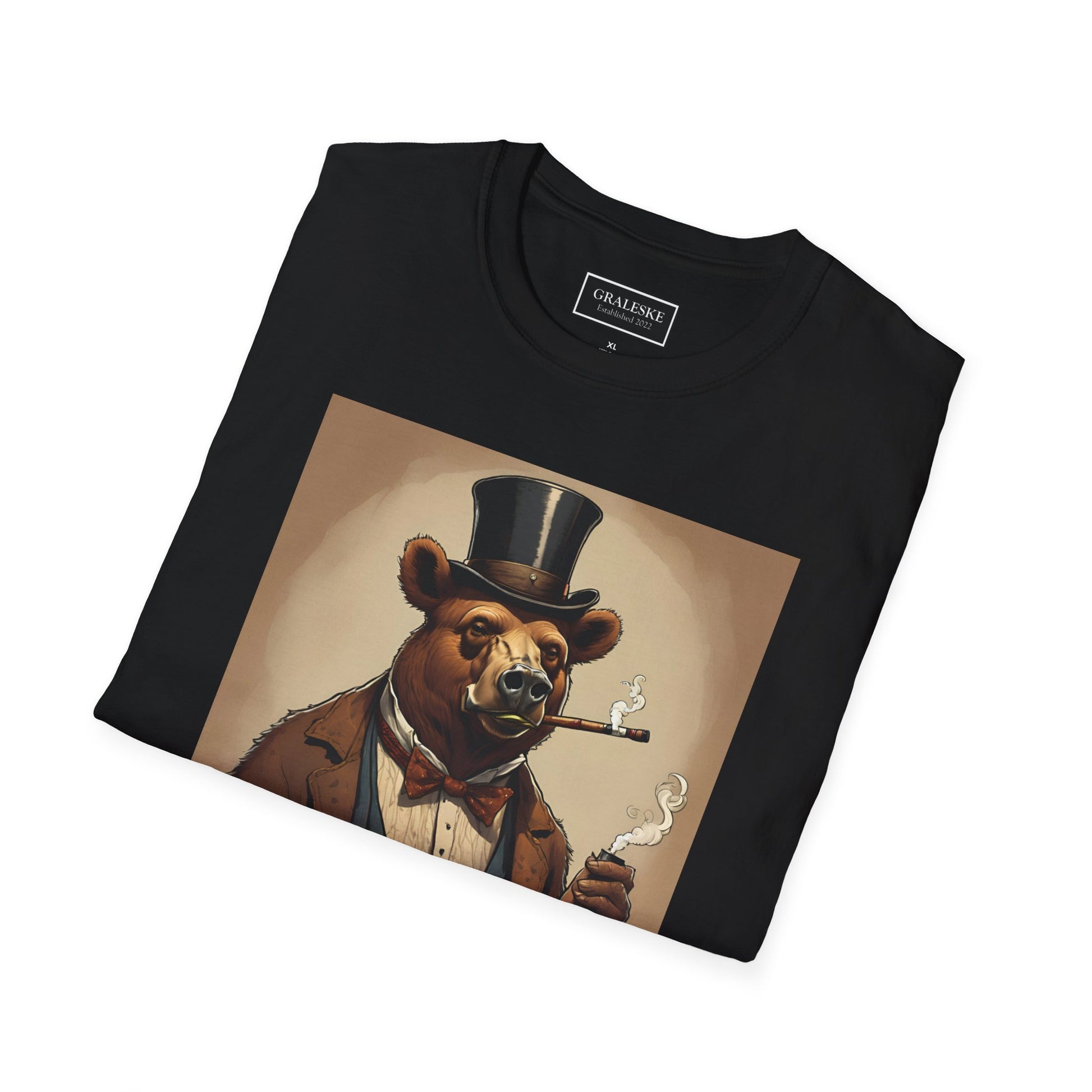 Bear Softstyle T-Shirt - Vintage Old Timey Design - Graleske