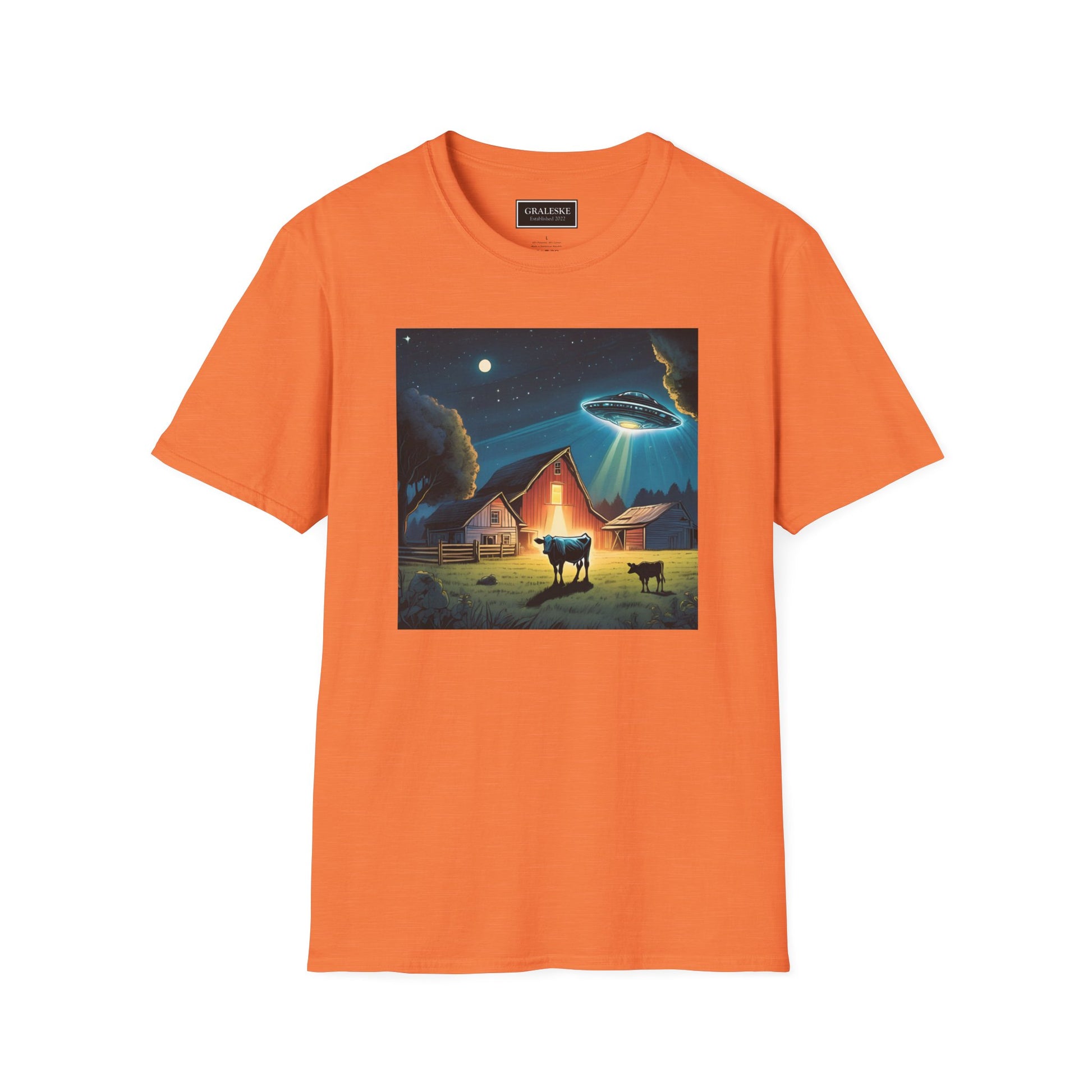 spaceship over farm - 2024 - Unisex T-Shirt - Graleske