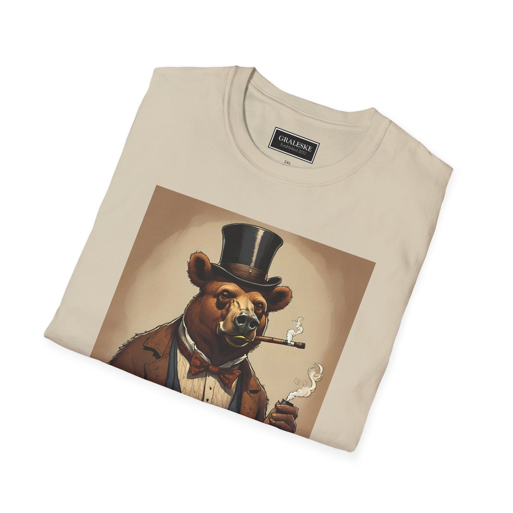 Bear Softstyle T-Shirt - Vintage Old Timey Design - Graleske