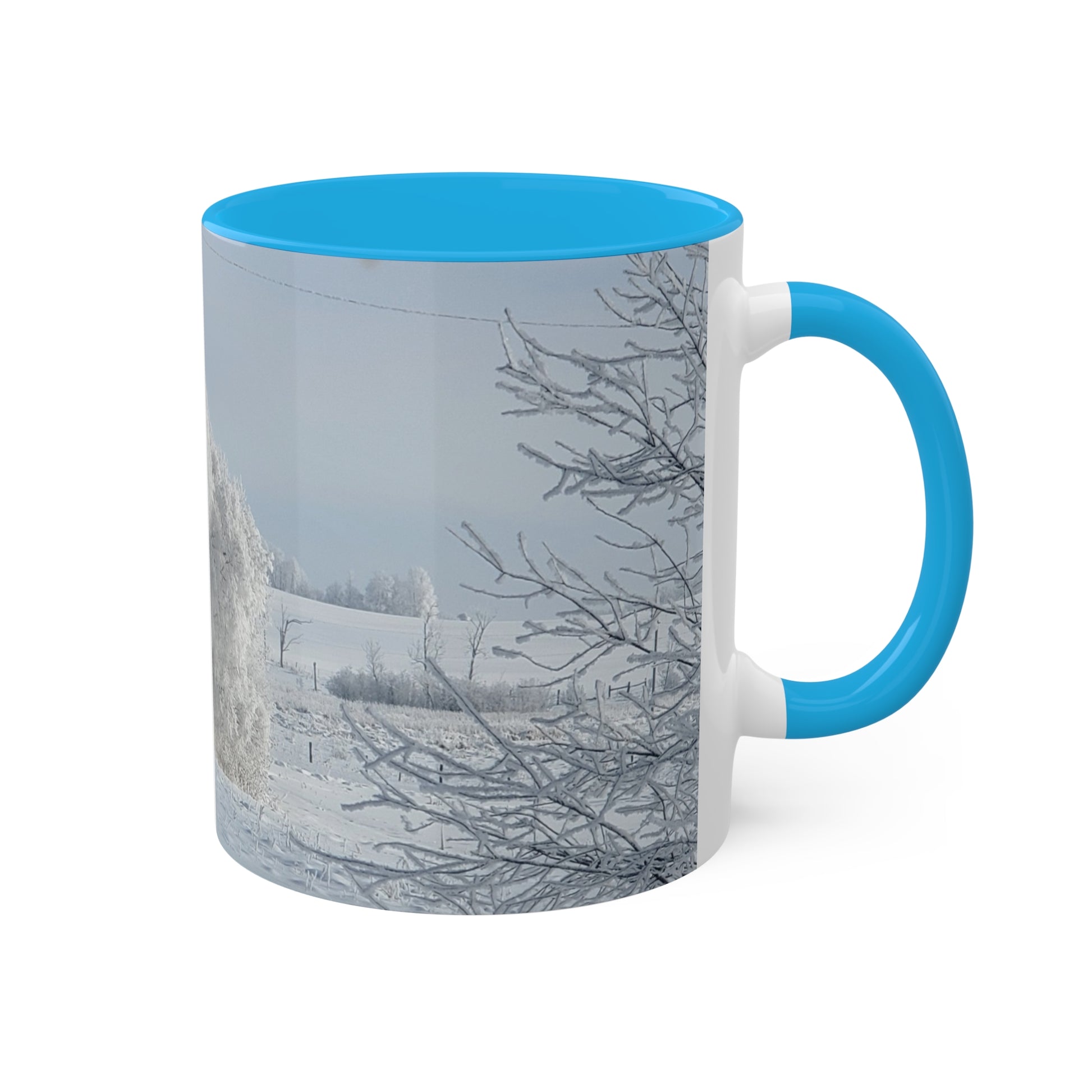 Frosted tree - 2024 - Colorful Mugs, 11oz - Graleske