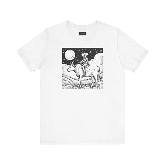 Alien Riding Cow Tee Shirt - Graleske