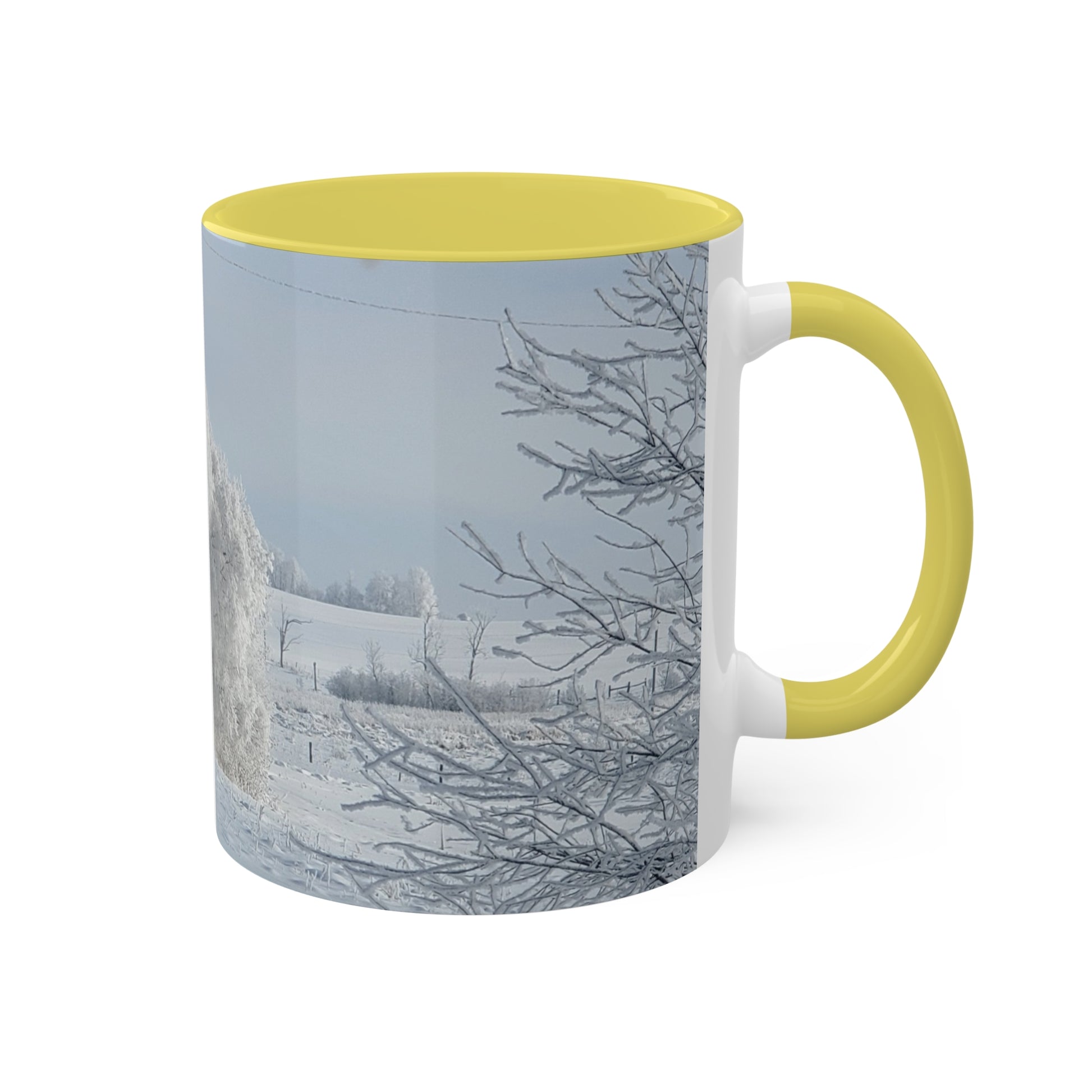 Frosted tree - 2024 - Colorful Mugs, 11oz - Graleske