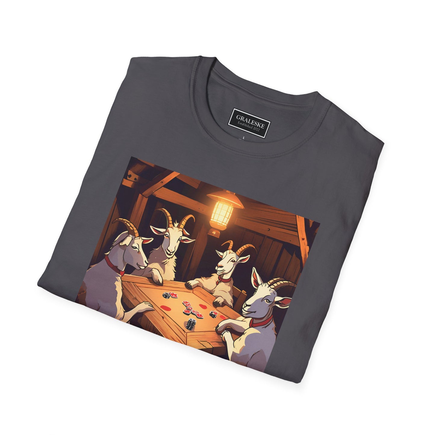 Goats playing poker - Unisex T-Shirt - Graleske