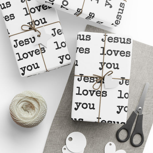 Wrapping Paper - Jesus loves you - Graleske