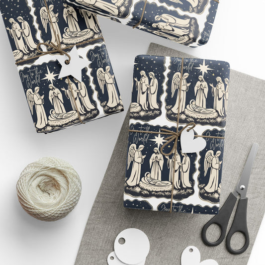 Wrapping Paper - Joy To The World - wisemen - Graleske