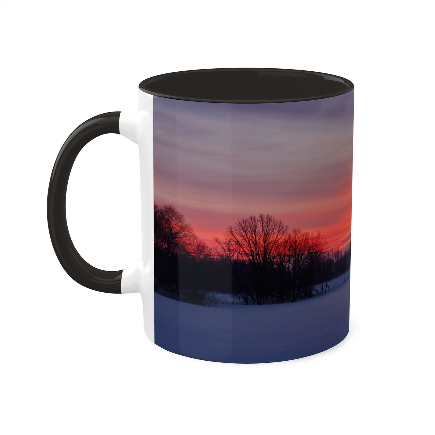 Red sky sunrise - 2024 - Colorful Mugs, 11oz - Graleske