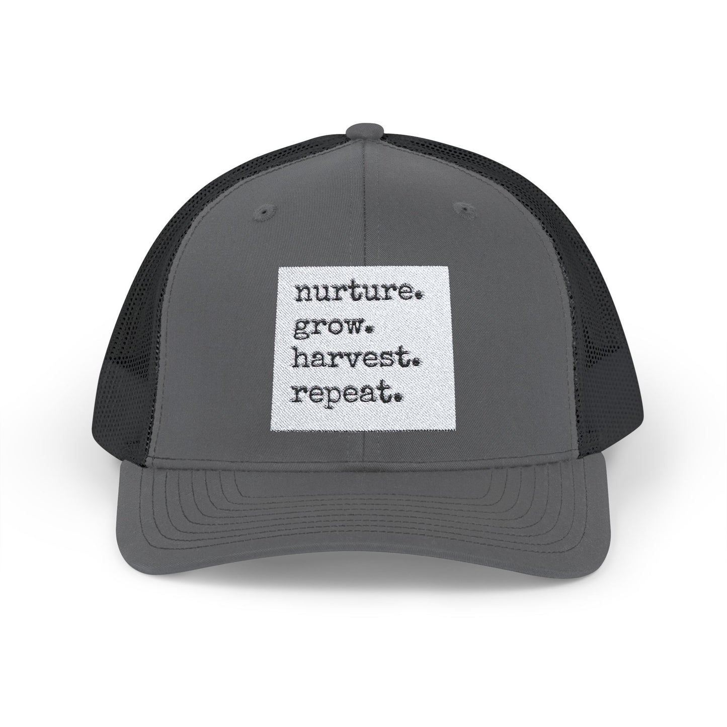 nurture. grow. harvest. repeat. - Snapback Trucker Cap - Graleske