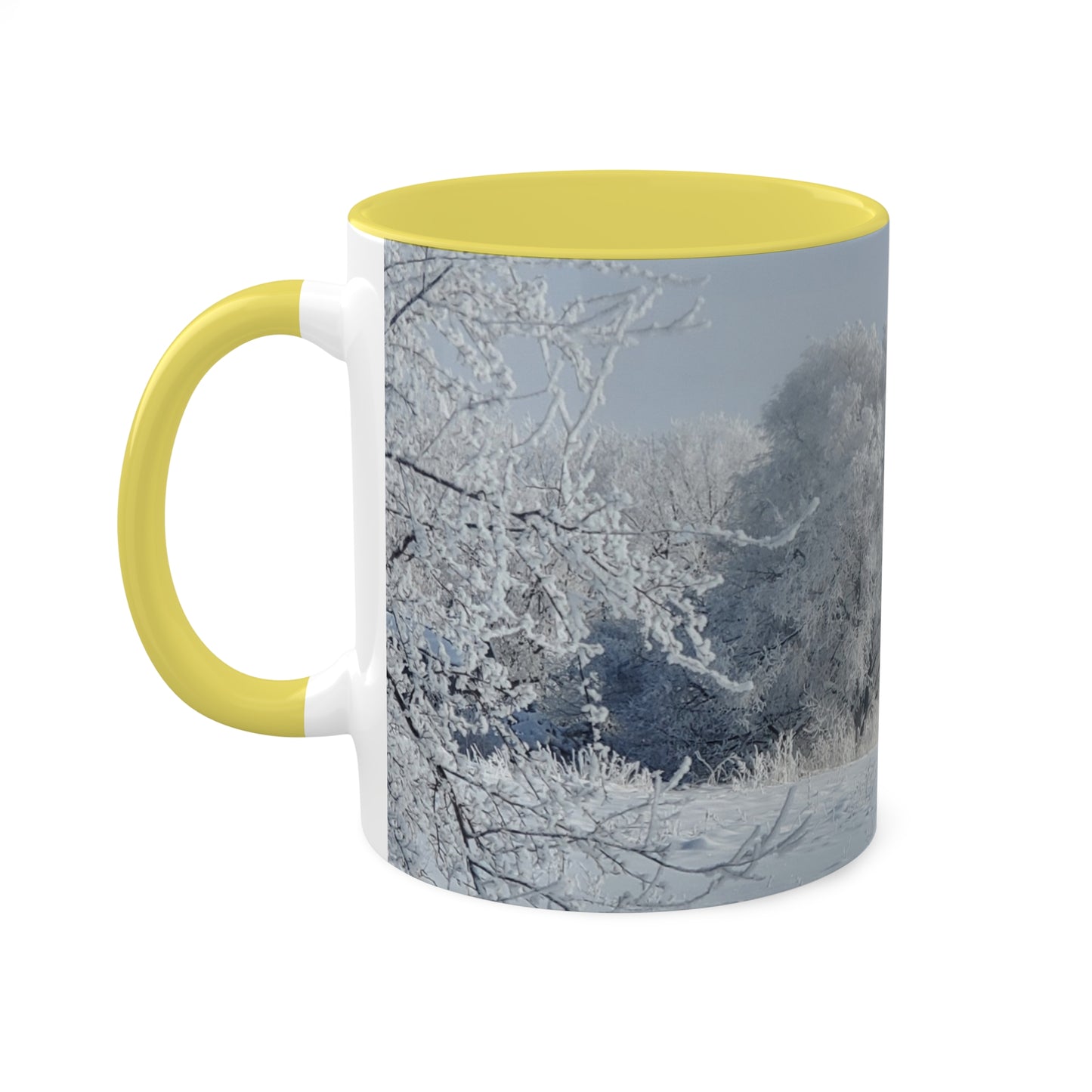 Frosted tree - 2024 - Colorful Mugs, 11oz - Graleske