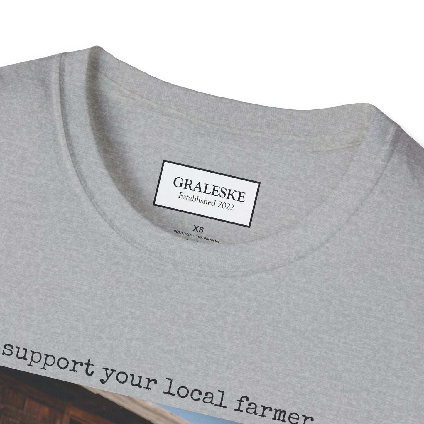 support your local farmer Farmer rooster - T-Shirt - Graleske