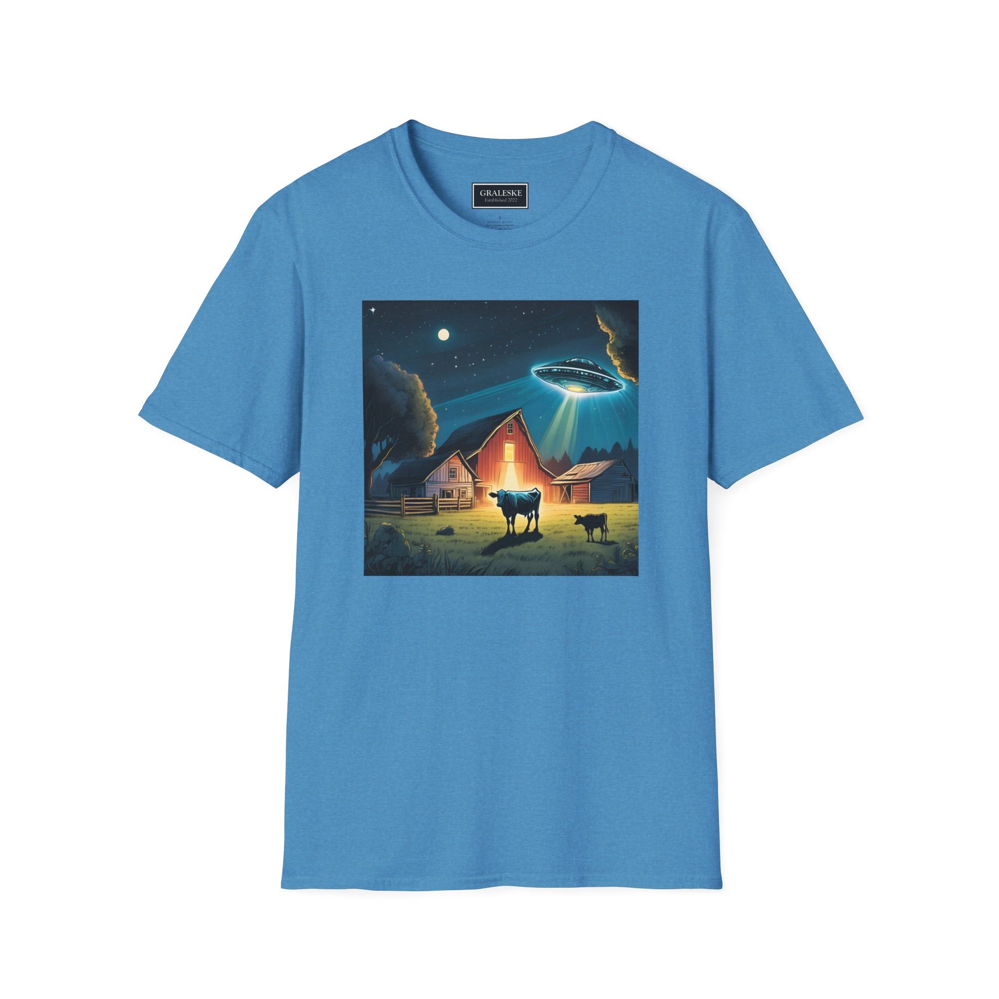 spaceship over farm - 2024 - Unisex T-Shirt - Graleske