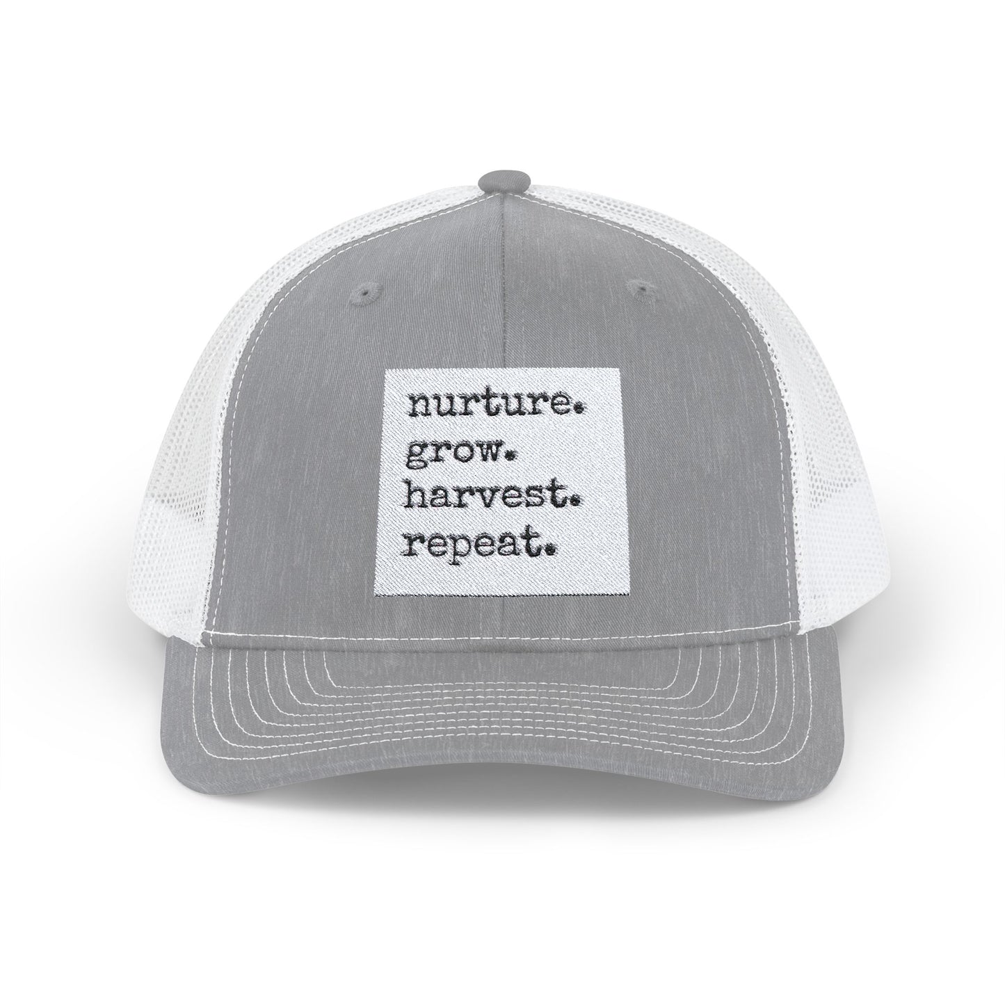 nurture. grow. harvest. repeat. - Snapback Trucker Cap - Graleske