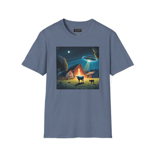 spaceship over farm - 2024 - Unisex T-Shirt - Graleske