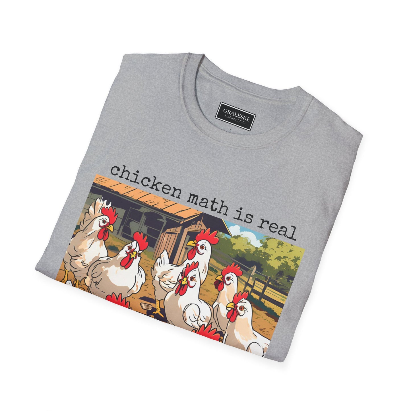 Chicken Math Unisex T-Shirt - Funny Chicken Lover Graphic Tee - Graleske