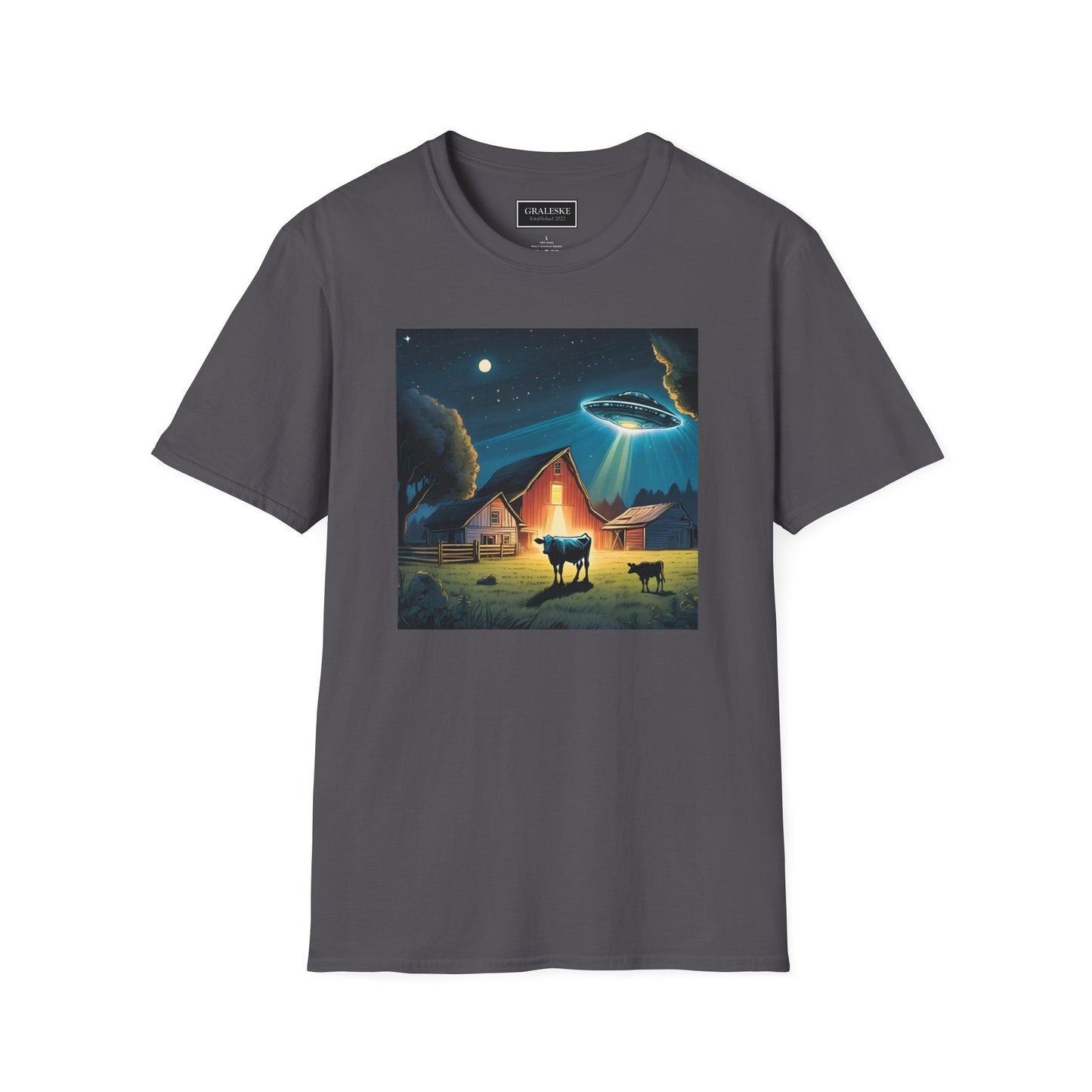 spaceship over farm - 2024 - Unisex T-Shirt - Graleske