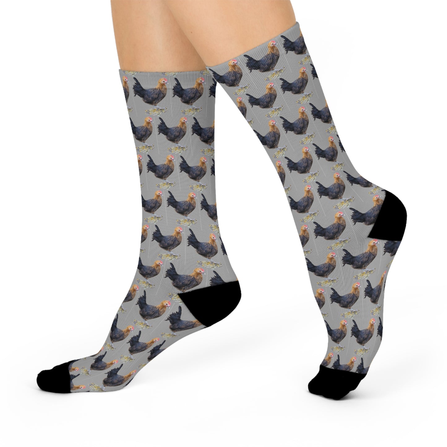 Crew Socks - Hennifer the chicken Print Design - Graleske