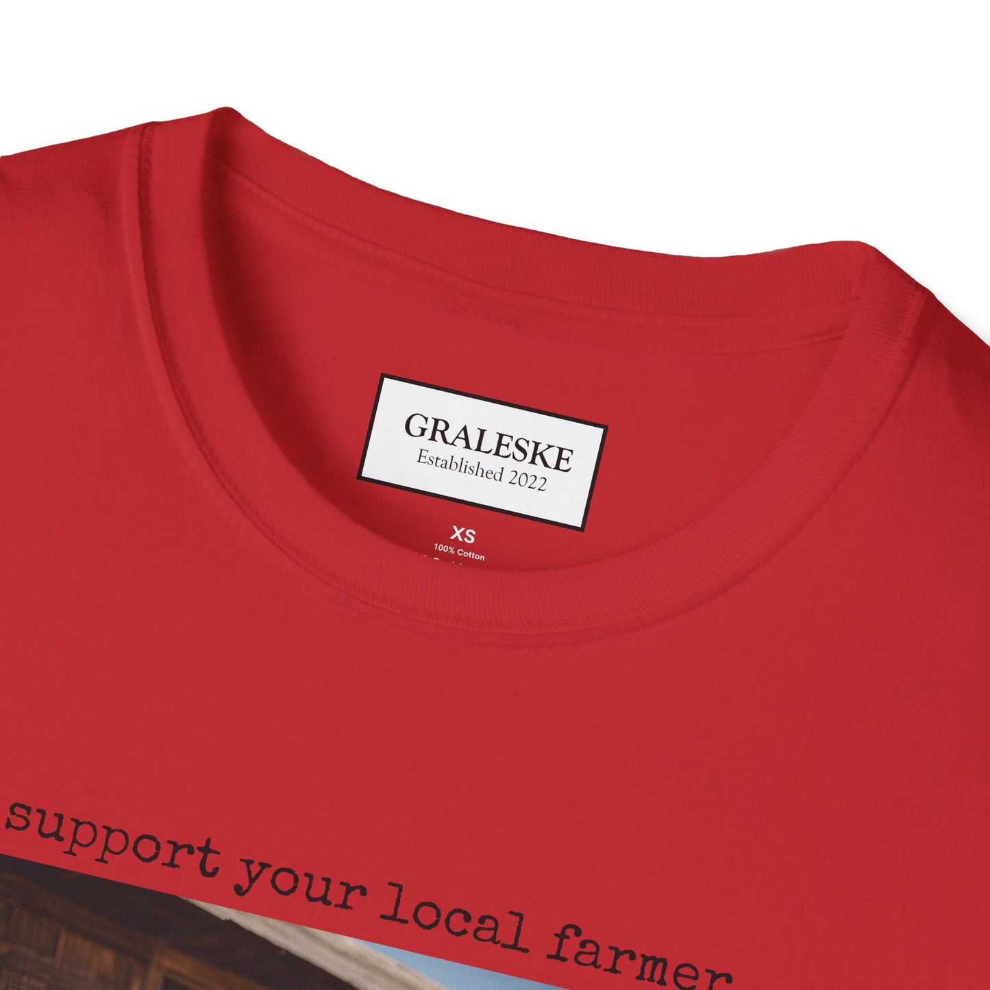 support your local farmer Farmer rooster - T-Shirt - Graleske