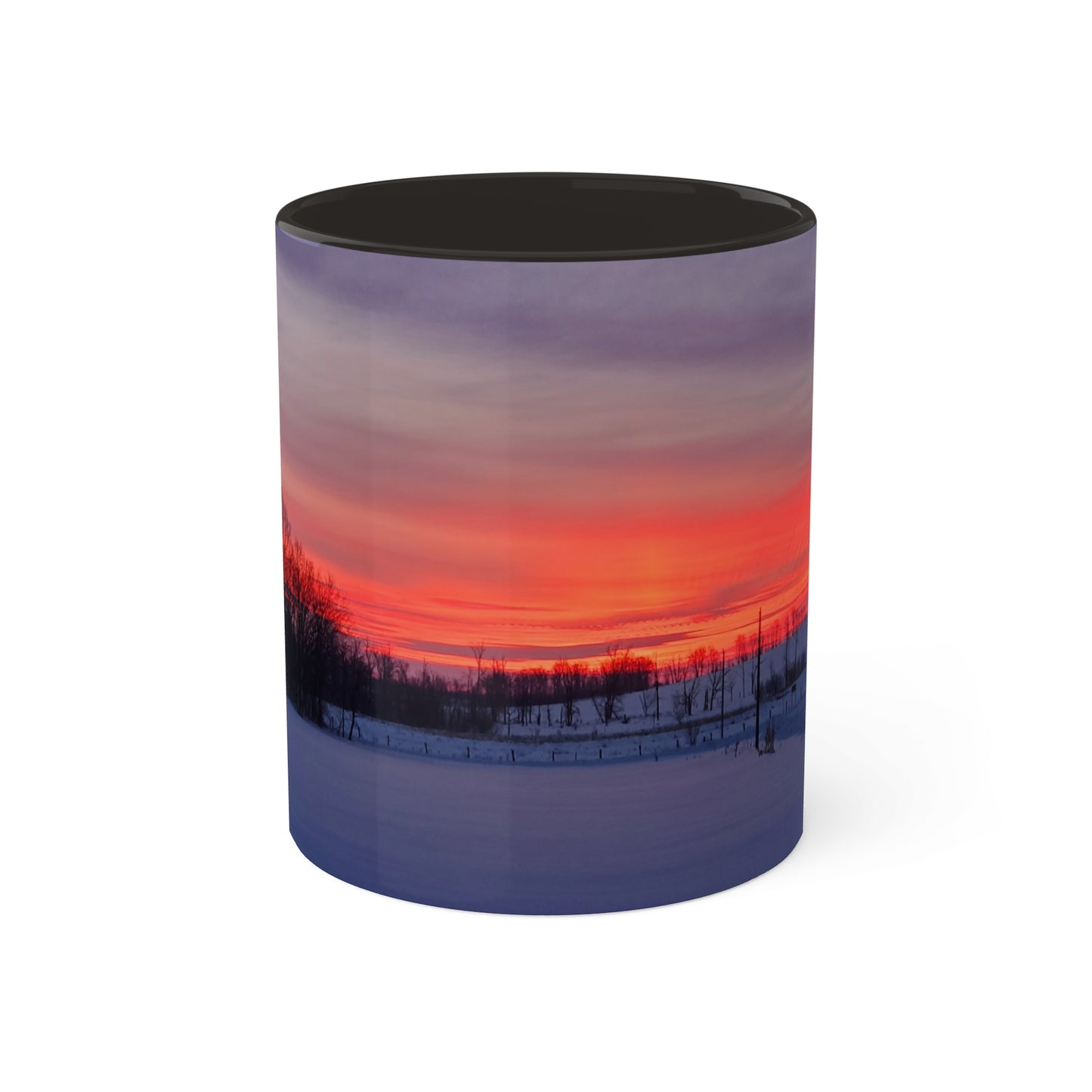 Red sky sunrise - 2024 - Colorful Mugs, 11oz - Graleske