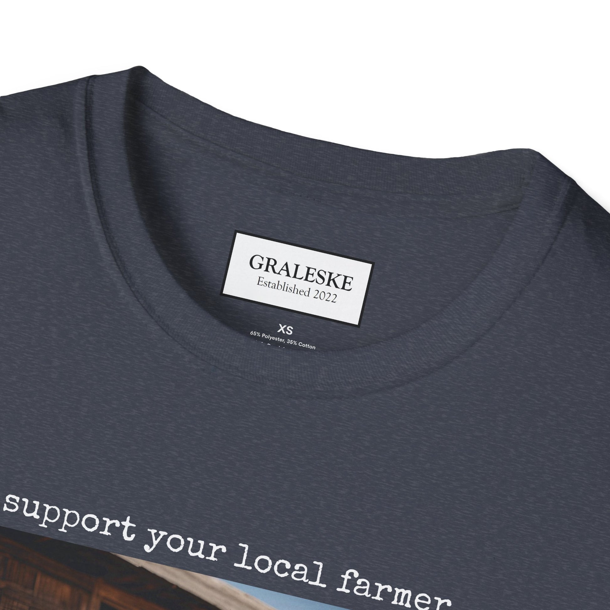 support your local farmer Farmer rooster - T-Shirt - Graleske