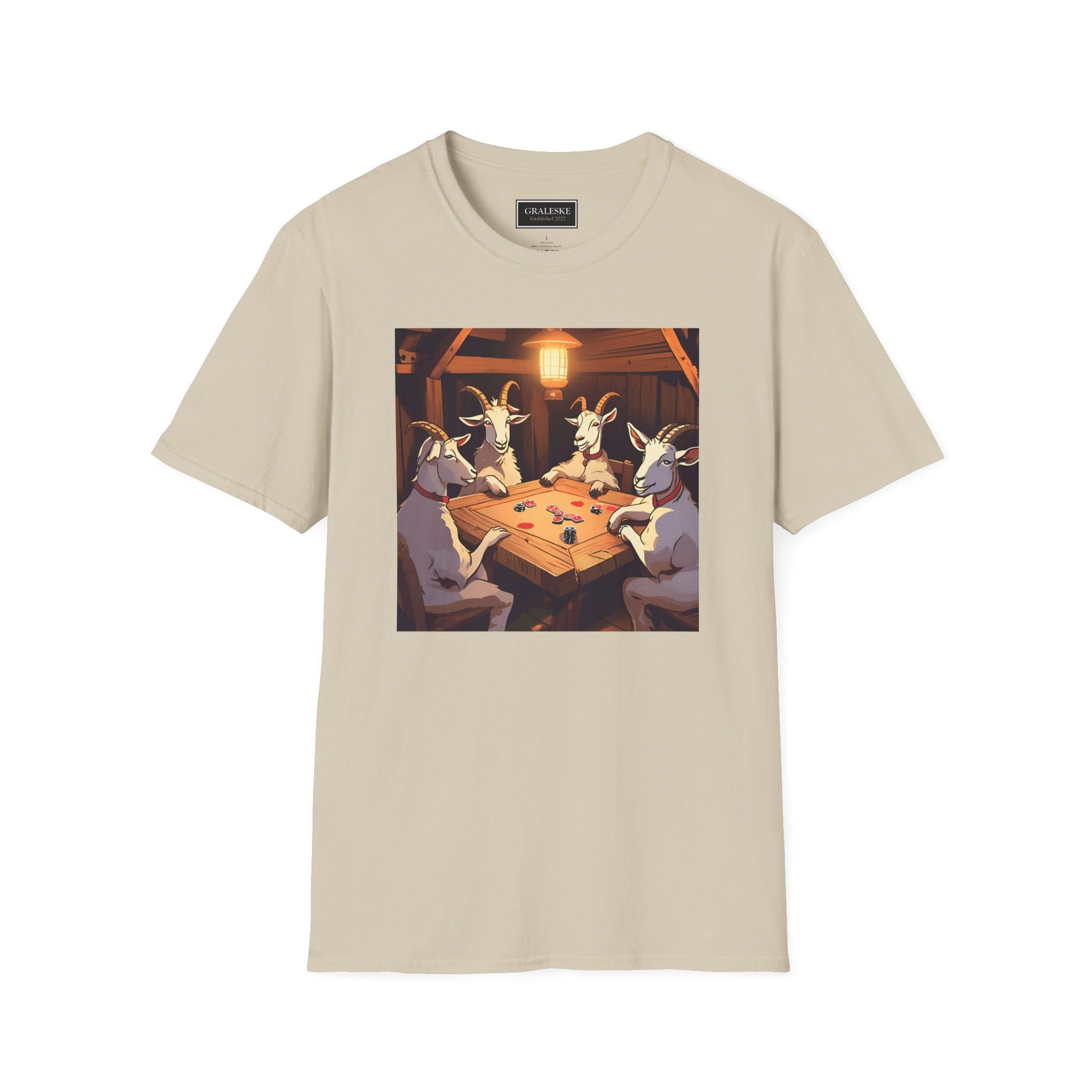 Goats playing poker - Unisex T-Shirt - Graleske