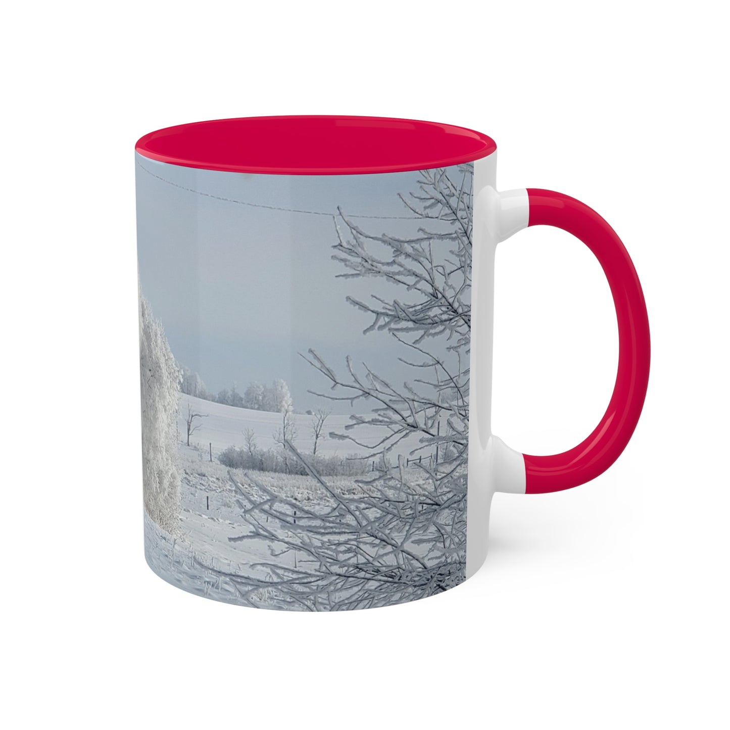 Frosted tree - 2024 - Colorful Mugs, 11oz - Graleske