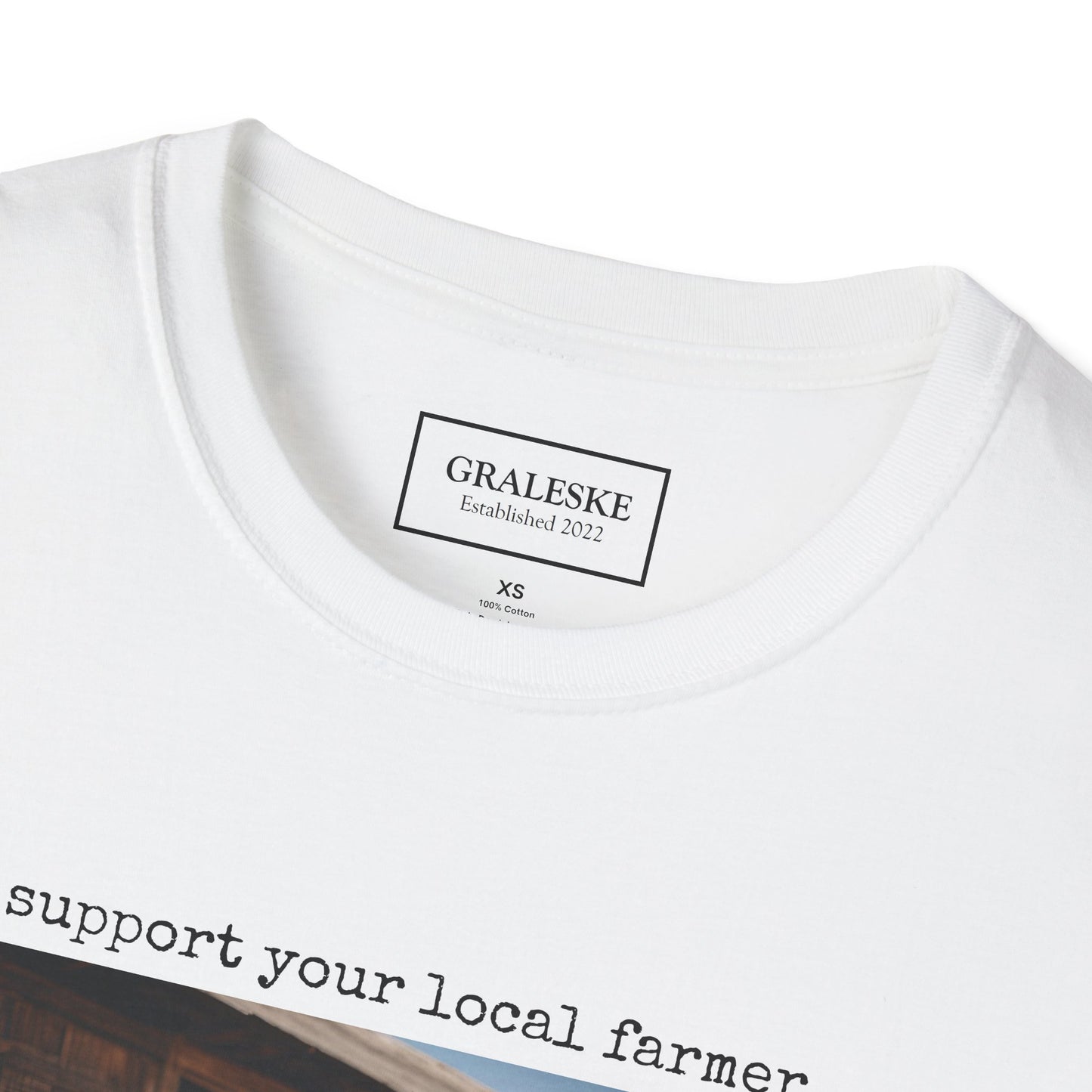 support your local farmer Farmer rooster - T-Shirt - Graleske