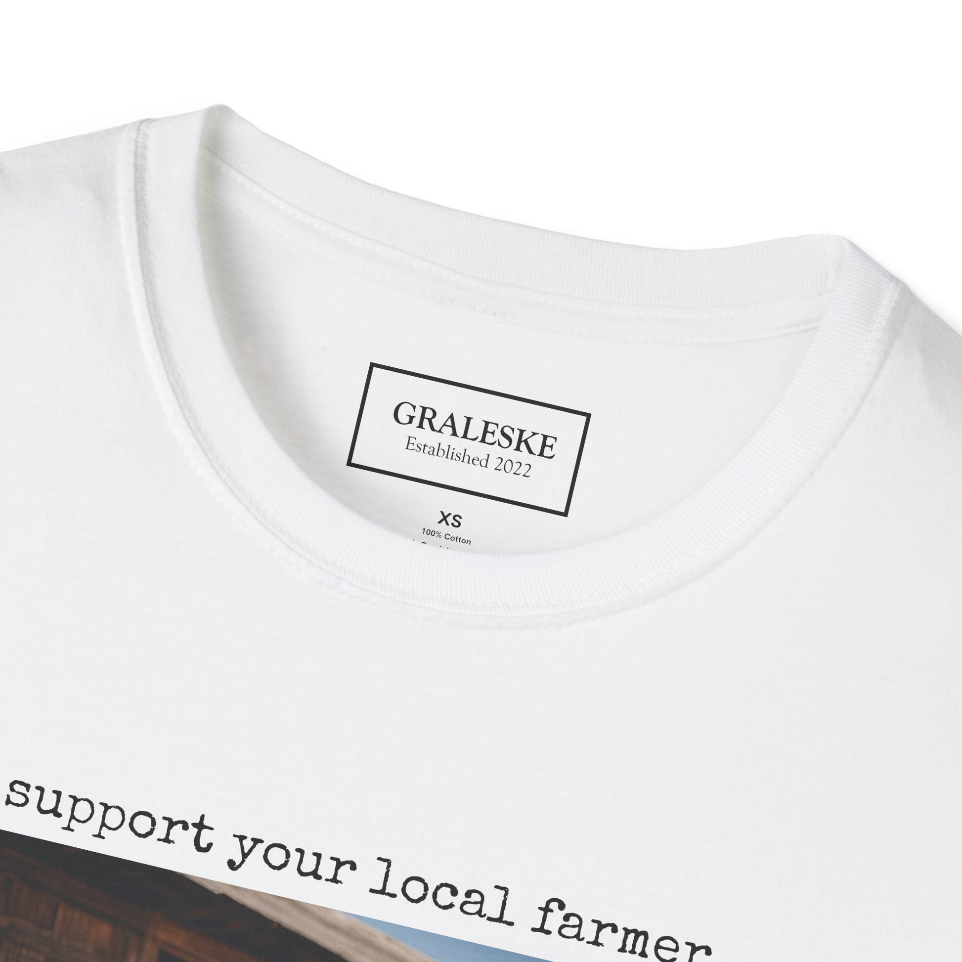 support your local farmer Farmer rooster - T-Shirt - Graleske