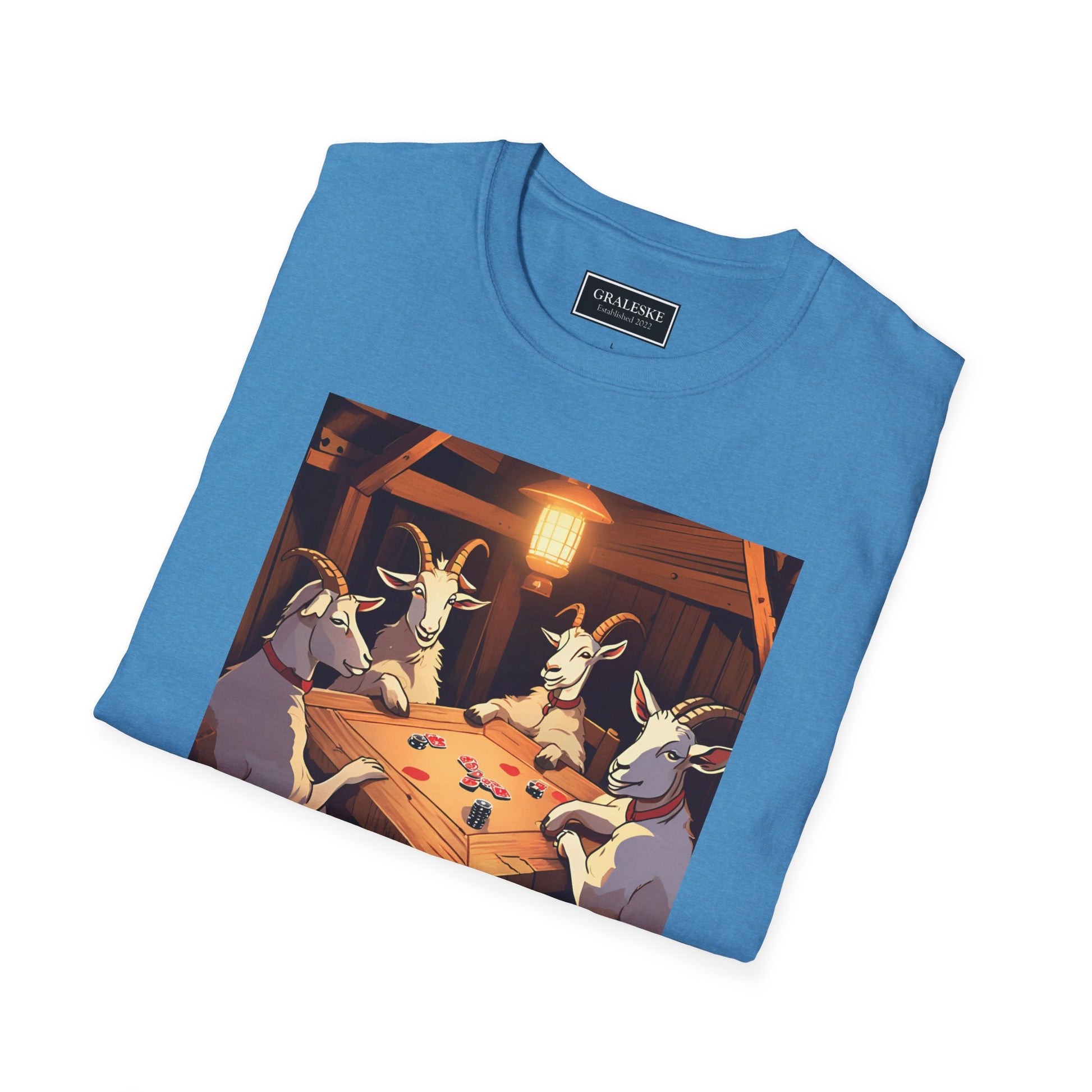 Goats playing poker - Unisex T-Shirt - Graleske