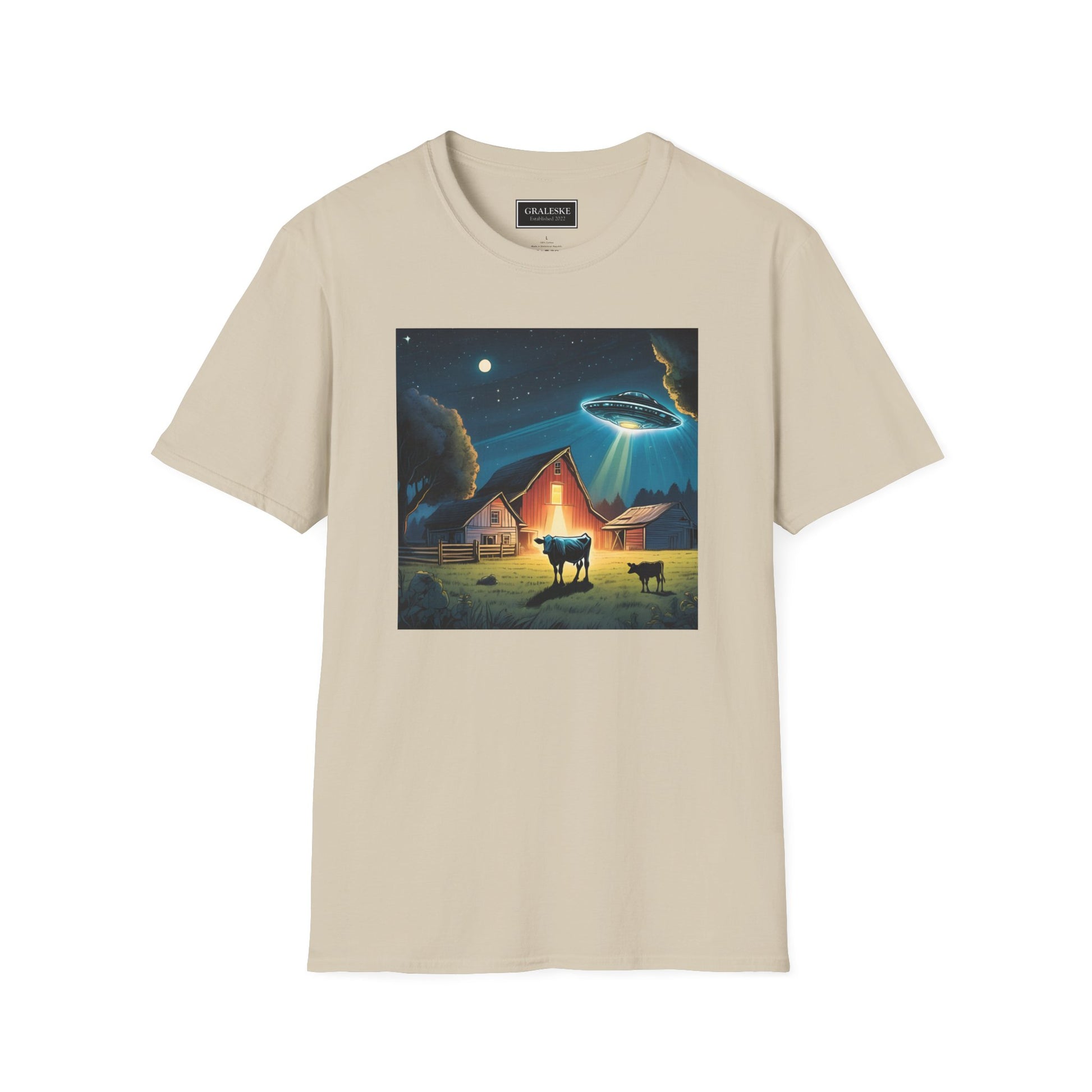 spaceship over farm - 2024 - Unisex T-Shirt - Graleske