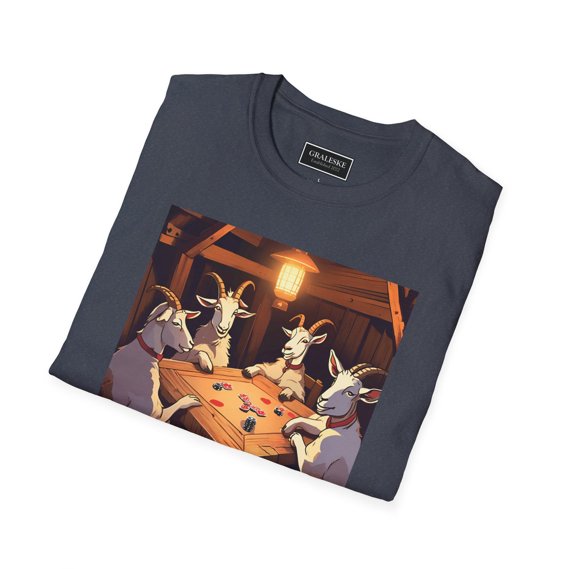 Goats playing poker - Unisex T-Shirt - Graleske